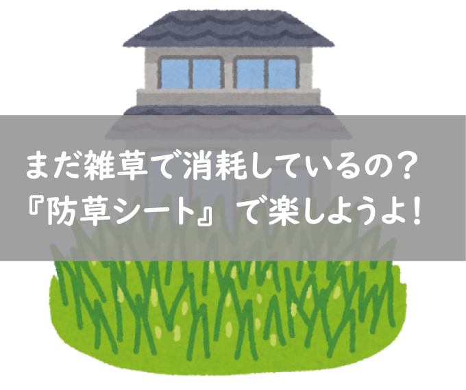 まだ雑草で消耗しているの 防草シートで楽になろうよ ゆるログ